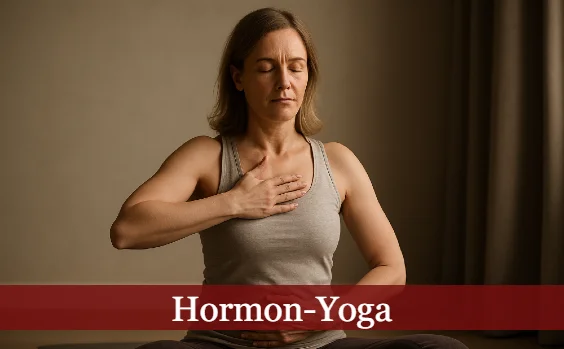 Frau beim Hormon-Yoga