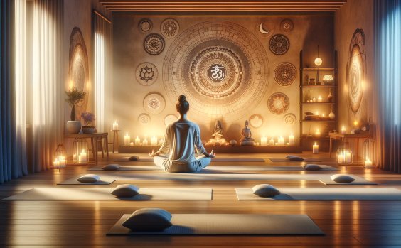 Kundalini-Meditation im Yogastudio
