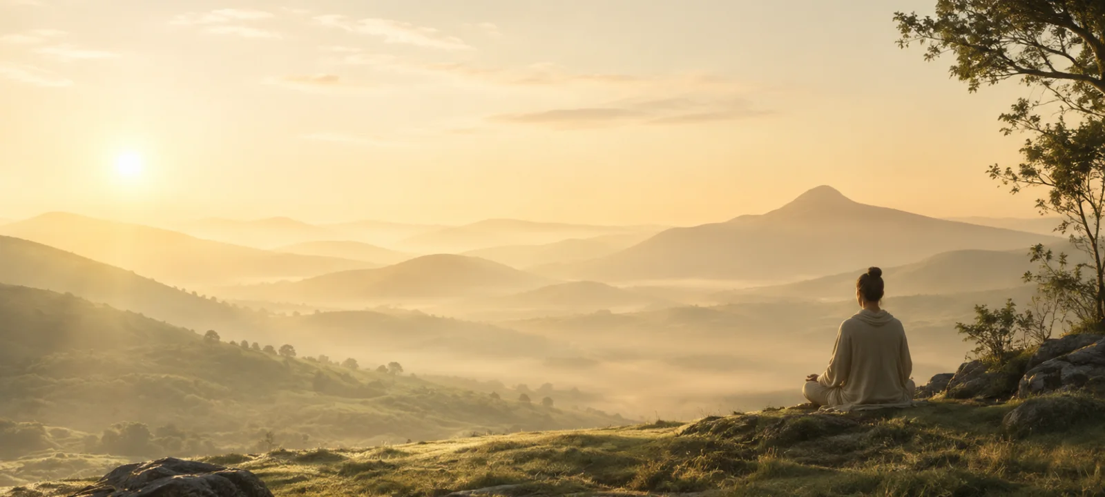 Stille Berglandschaft bei Sonnenaufgang